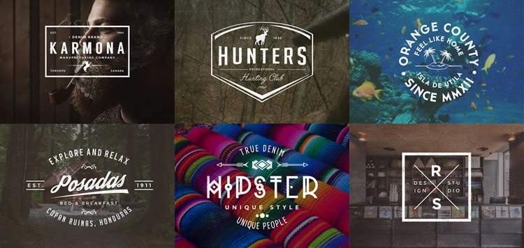 精致有型!15组复古LOGO和徽章模板免费打包下载