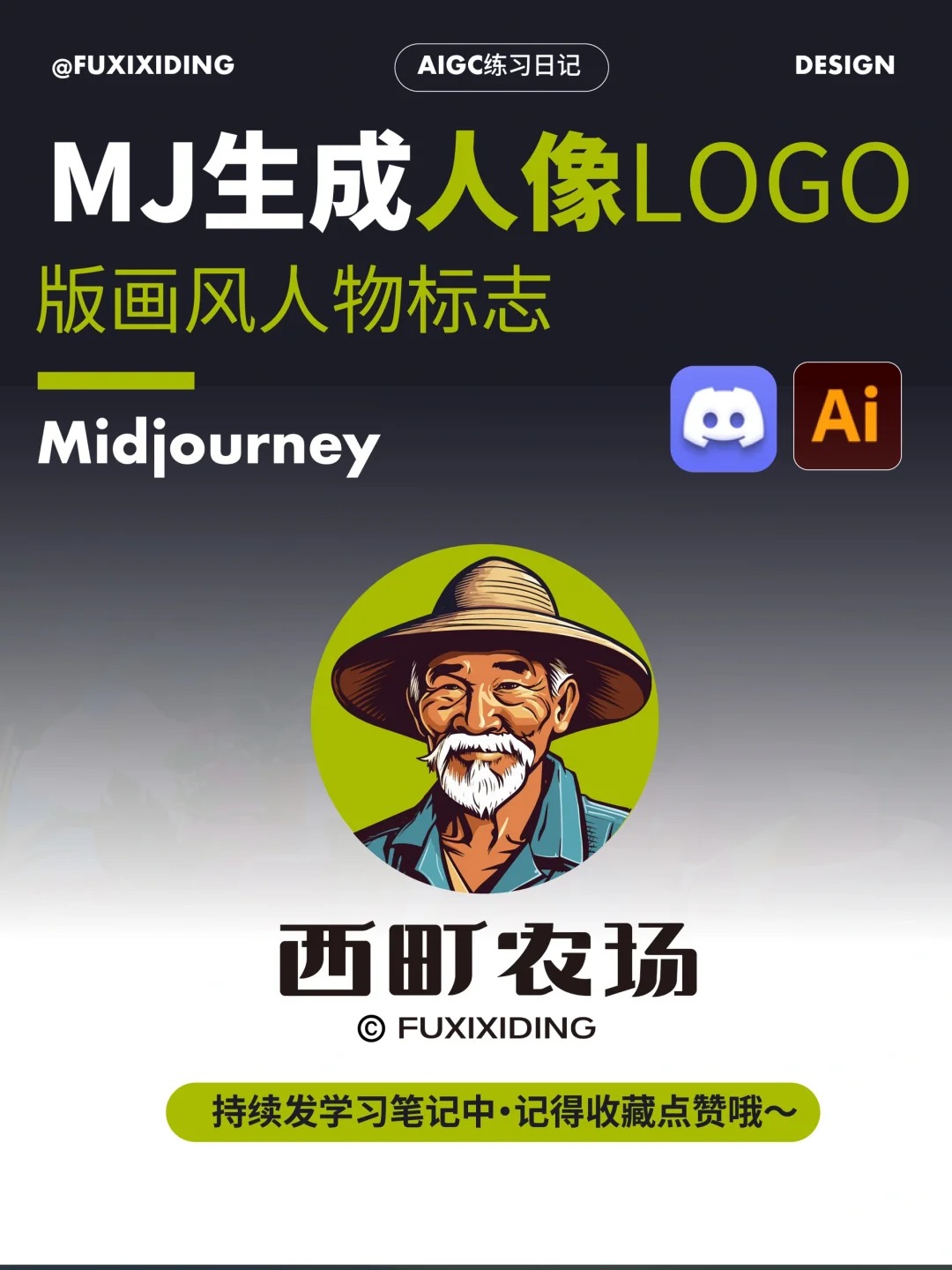 保姆级教程!如何用Midjourney快速生成版画人像Logo?